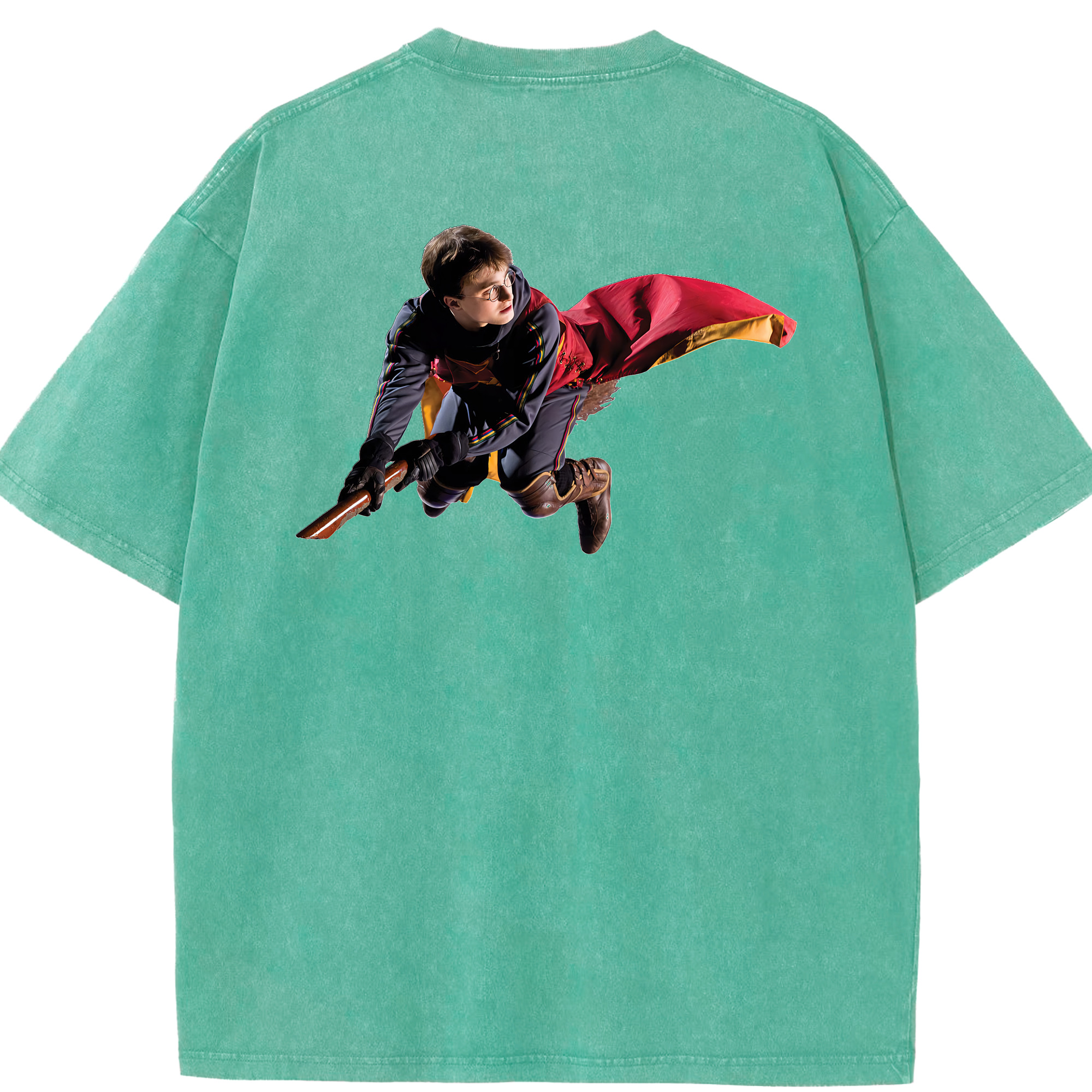 （画像用） Harry Potter ハリー・ポッターシリーズ 綿100% ヴィンテージ風 半袖Tシャツ（背面プリント）
